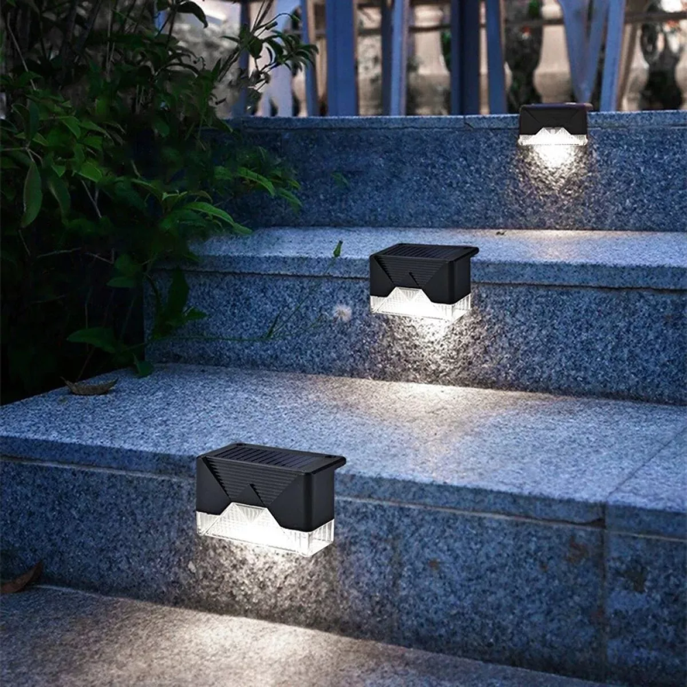 Pack 8 Focos Led Escalera Solar Blanco