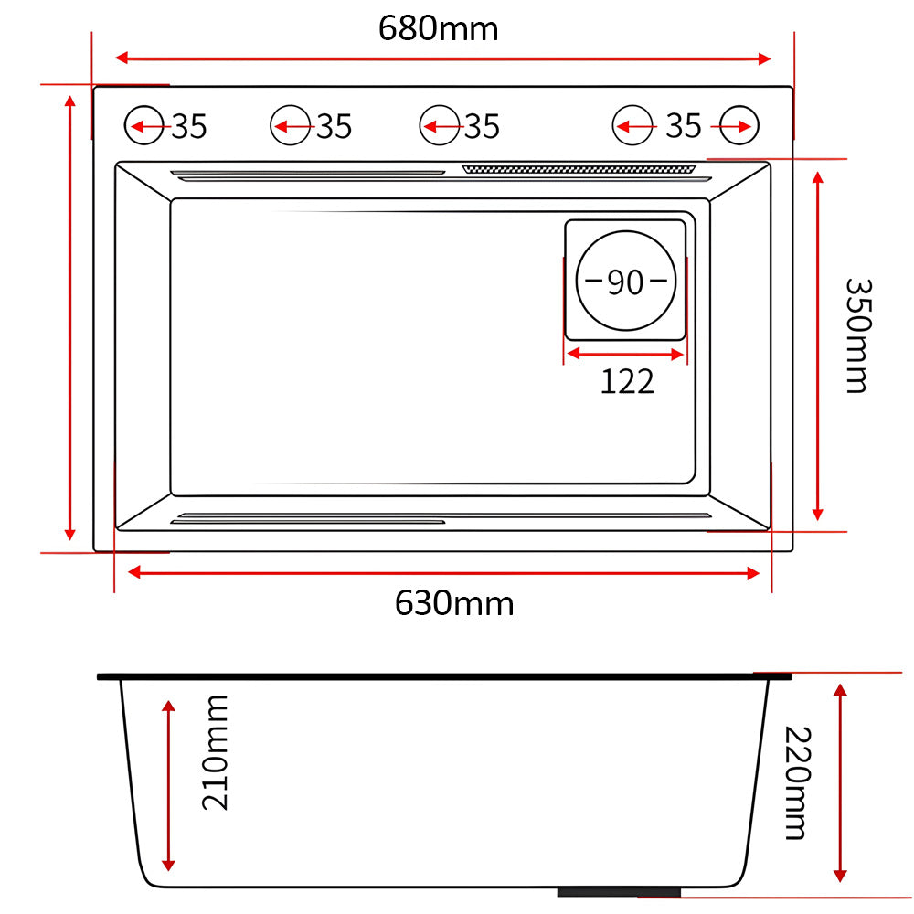 🚰 Lavaplatos Simple Empotrado Fregadero 🏠